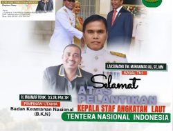 M Ali Resmi Dilantik Menjadi KSAL, Muammar Torik Berikan Ucapan Selamat