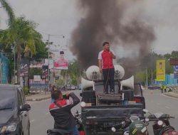 NGERI !! Konsorsium Sultra Peduli Doni Amansa Aksi Unjukrasa Ke Kantor Gubernur dan DPRD Sultra