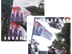 Tim Spritual Monas Pondok Labu Kibarkan Bendera Ganjar-Mahfud di Puncak Gunung Karang