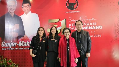 Ditemani Mas Nanan, Megawati Serahkan Beasiswa Megawati Fellowship 2023 Saat HUT ke-51 PDIP