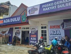 Posko GR Sulsel dapat Hibah Ribuan Spanduk AMIN