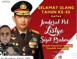 HUT Ke-55 Jend.Kapolri Listyo Sigit Prabowo Berikut Ucapan Selamat dan Sukses dari Ir. Haidar Alwi