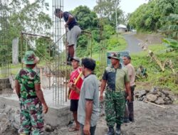 Satgas TMMD Ke-124 Kodim 1501/Ternate Kompak Bangun Tower Sarana Air Bersih