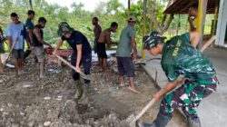 Pos Ninati Bantu Renovasi Gereja Paroki Ninati, Kehadiran Satgas Yonif 126/KC Membawa Kebaikan