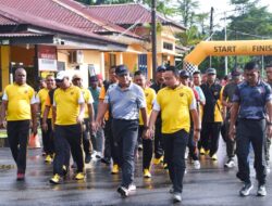 Sinergitas TNI-Polri: Kodim 1710/Mimika Ikuti Olahraga Bersama Dalam Rangka Hari Bhayangkara Ke-79