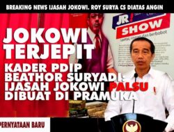 Kader PDIP Sebut Ijazah Jokowi Palsu Dicetak di Pramuka, JR: Jokowi Kian Terjepit