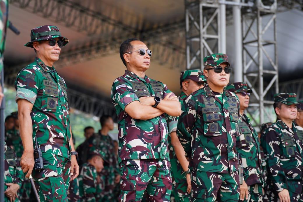 Panglima TNI Tinjau Geladi Kotor HUT Ke-80 TNI Tahun 2025