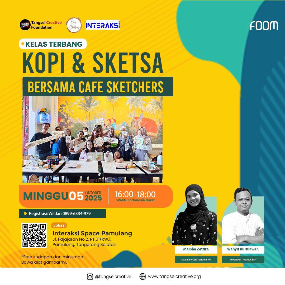 Kopi dan Sketsa: Kelas Terbang Hidupkan Kreativitas di Tangsel